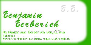 benjamin berberich business card